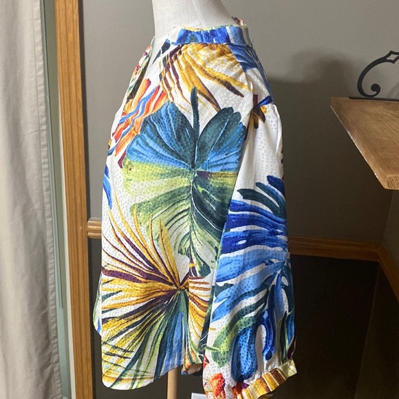 Chico’s tropical v neck dolman sleeve top size 2P - Picture 3 of 7